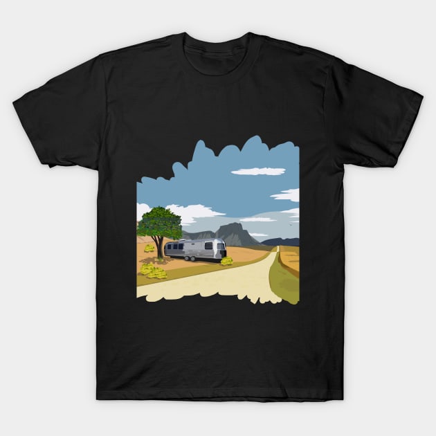 Camp trailer T-Shirt by mypointink